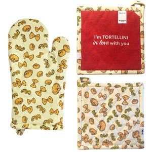 Oven Mitt & Pot Holder Set Tortellini